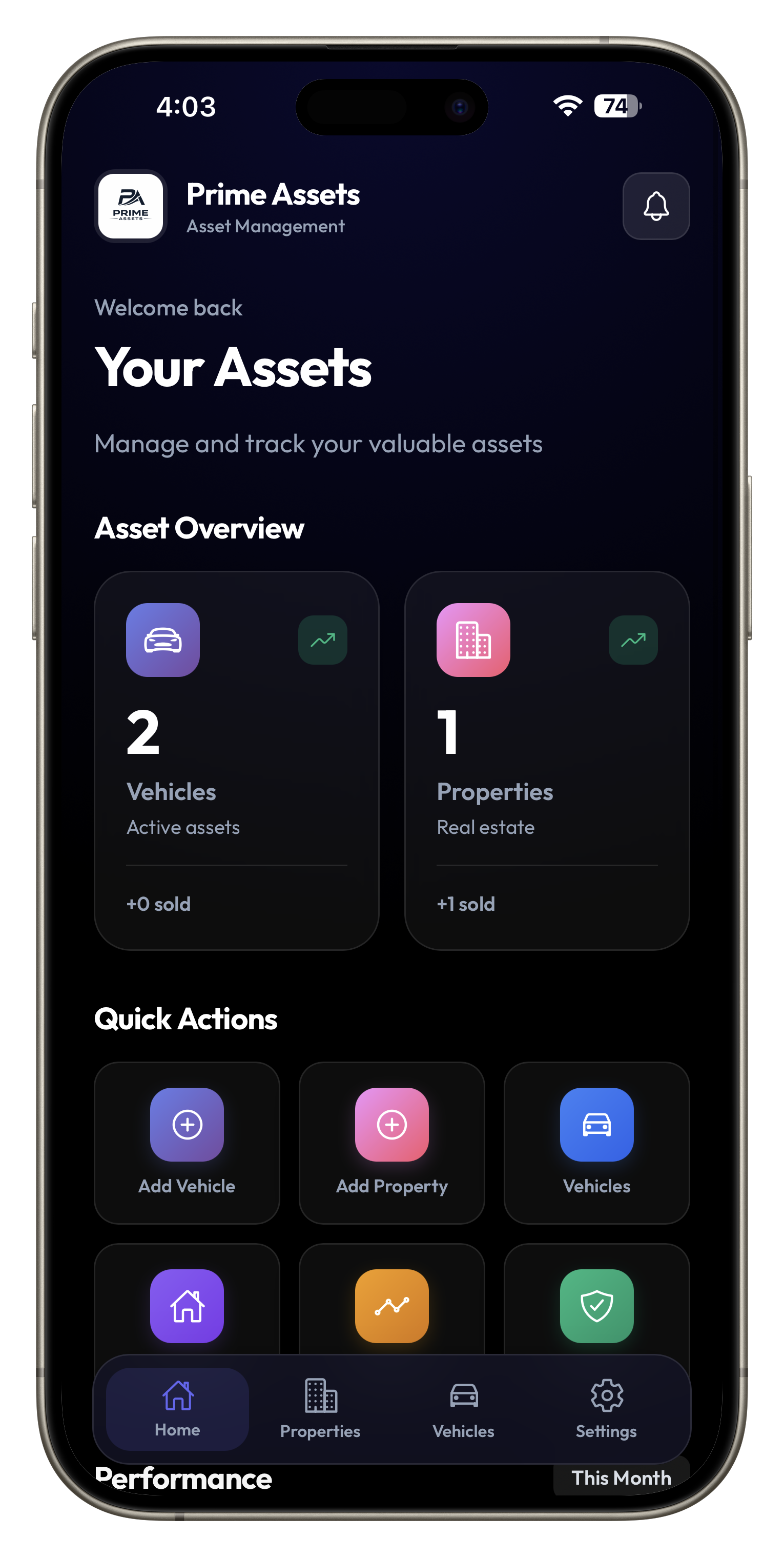 Prime Assets Dark Mode